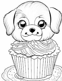 puppy in cupcake puppycake