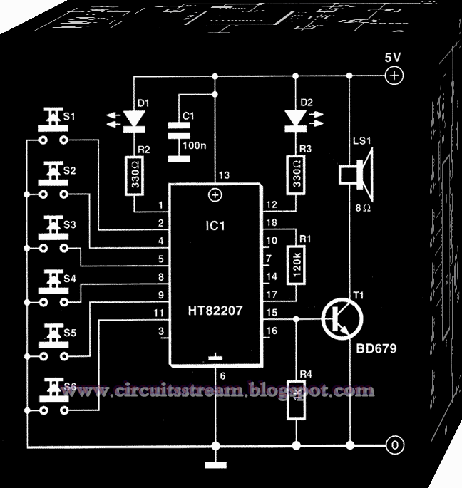Using IC IT82207 Sounds from Circuit Diagram Using IC IT82207 Sounds from Circuit Diagram