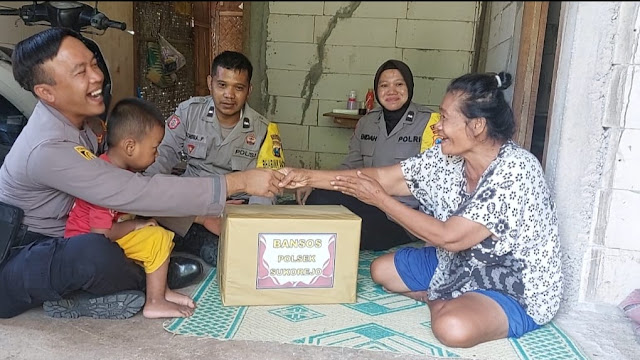  Peduli Sesama, Kapolsek Sukorejo Berbagi dengan Warga Desa Bangunrejo