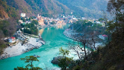 Beautiful view of sunset at Rishikesh