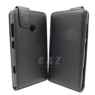 New Leather Case Cover Pouch + LCD Surface Film For Nokia Lumia 520 a