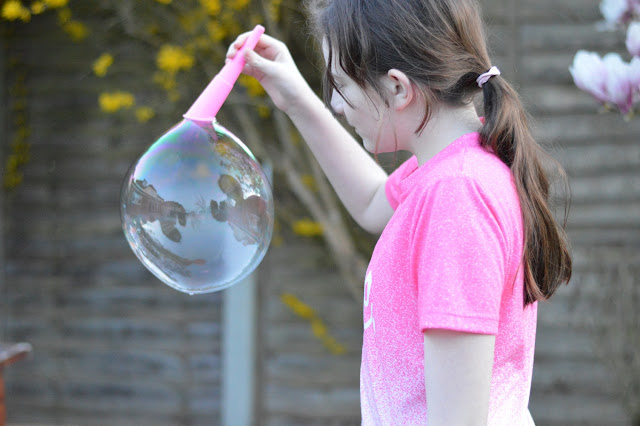 Sasha with large bubble