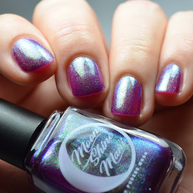 plum nail polish with shimmer