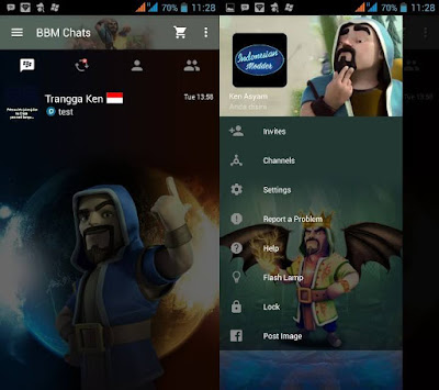 BBM Mod Tema Wizard Clash of Clans Versi Terbaru 2.10.0.35 Apk