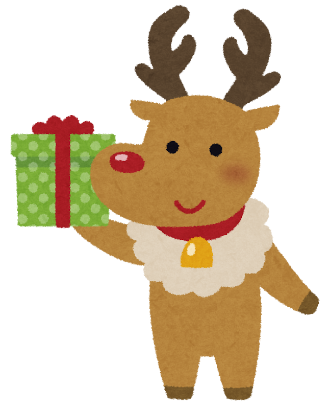 無料イラスト かわいいフリー素材集 トナカイのキャラクター