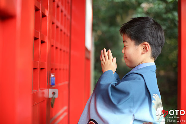 枚方市の菅原神社で七五三出張撮影