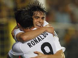 Ricardo Izecson Dos Santos Leite(kaka) meeting after goal