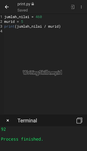 Contoh Operasi Perhitungan di Python
