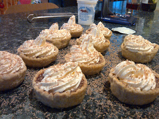 cream topped chocolate pies