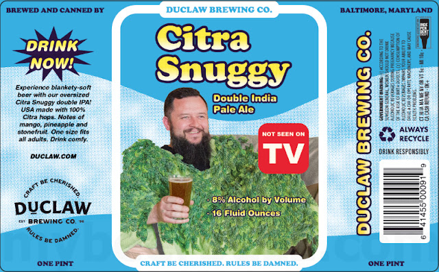 DuClaw Adding Citra Snuggy DIPA Cans