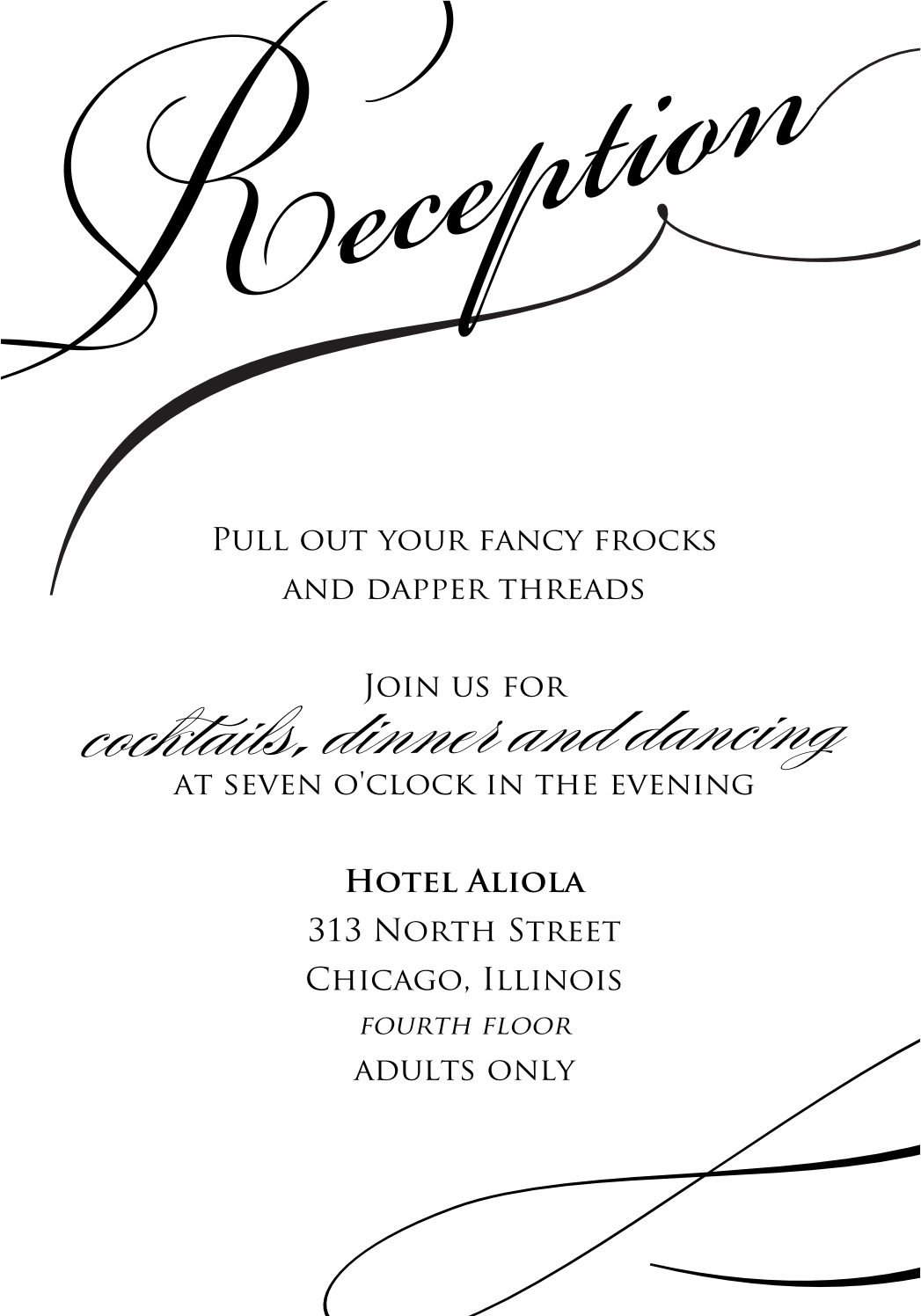 Wedding Reception Invitation – Make Modern Invitations