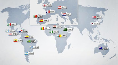 mapa selecciones sub 20 colombia 2011