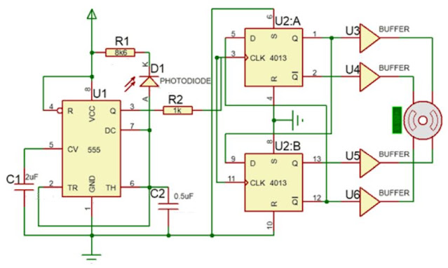 Implementasi Sensor Photodioda dengan Motor Stepper