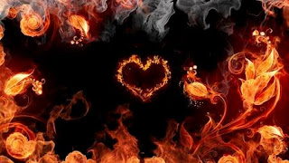 Burning heart animated wallpaper