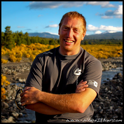 Chris Baer yellow flowers volcano rcok river young man, smile, WhereIsBaer.com