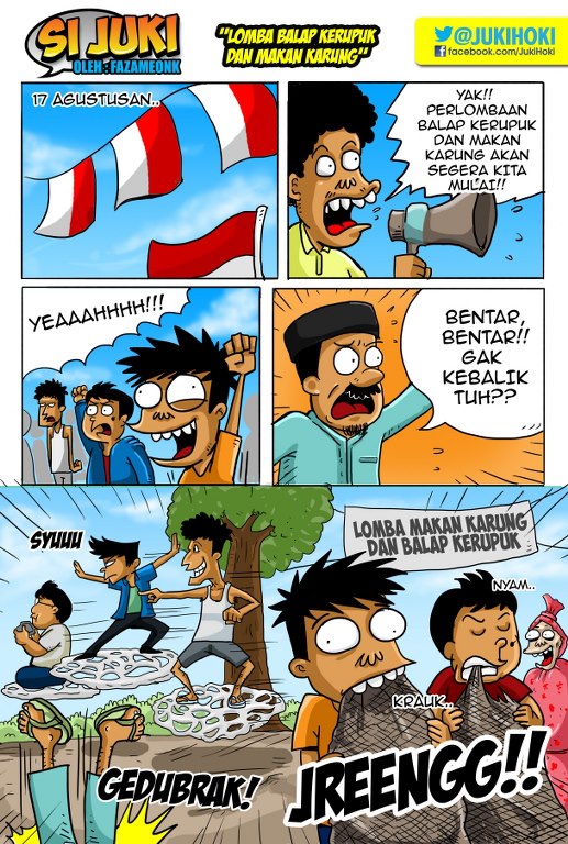 Gambar Lucu, cerita lucu, Komik si JukiGoresan Hati