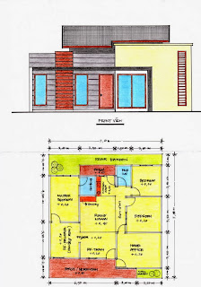 Denah Rumah Minimalis Modern Type 70 gambar 4