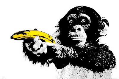 Banksy Graffiti Art Monkey