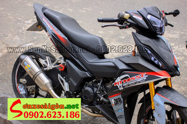 Mẫu sơn tem đấu Honda Winner 150 màu xám nhám cực đẹp