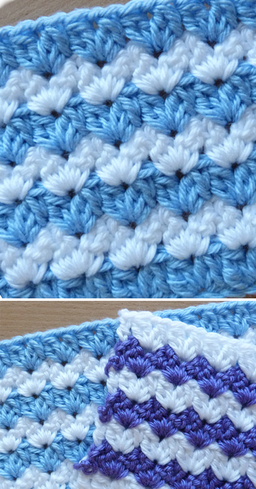 Crochet Cluster V-Stitch - Tutorial