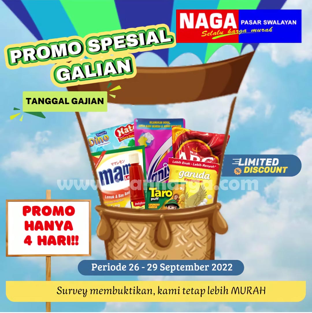 Promo NAGA SWALAYAN Diskon Spesial Gajian 26 - 29 September 2022