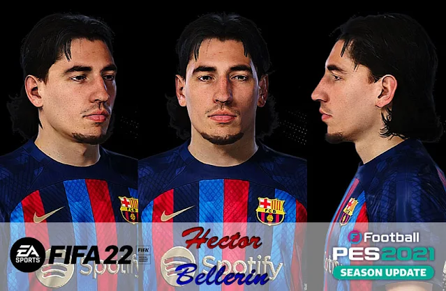 Héctor Bellerín Face (FC Barcelona) For eFootball PES 2021