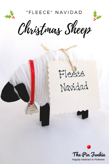 Wish someone a "Fleece" Navidad with this cute Christmas sheep. Complete directions included for this easy Christmas craft.