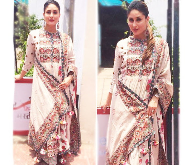 Kareena Kapoor in Anarkali Suit by Vrisa by Rahul & Shikha