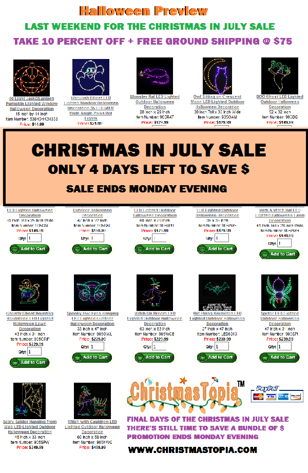 Final Weekend For The #Christmas in July Sale Event Only 4 Days Left #Halloween Preview is Totally Freaky Click Here