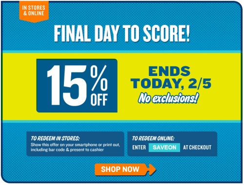 Old Navy is offering 15% off your entire purchase in-store and online ...