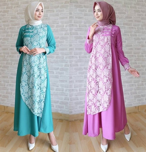 Model Baju Muslim Brokat Terbaru 2017/2018