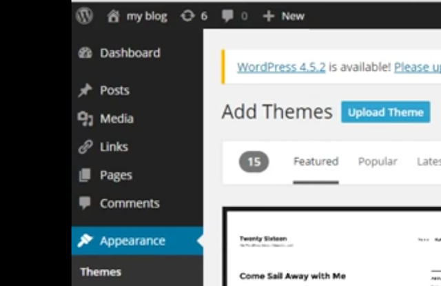 WordPress upload theme