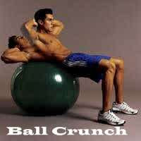 olahraga ball crunch fitnes mengecilkan perut buncit