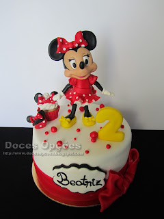 Bolo de aniversário com a Minnie