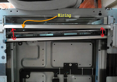 Lampu Scan mesin fotocopy miring dan cara memperbaikinya