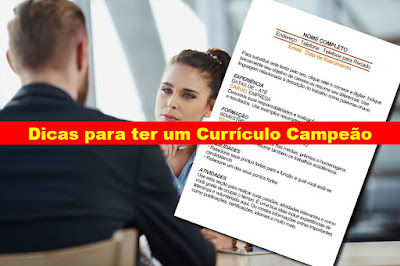 Dicas de como criar um currículo campeão