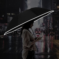 Premium Automatic Windproof Reflective Stripe Umbrella