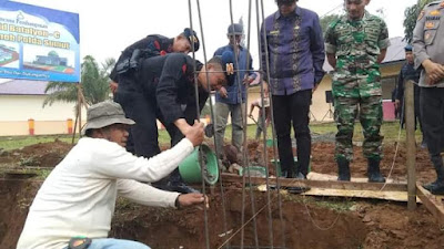 Letakkan Batu Pertama Pembangunan Mesjid Batalyon (C) : Begini Pesan Dansat Brimob Poldasu!!!