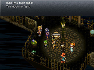 The party picks up Ayla from the End of Time in Chrono Trigger.