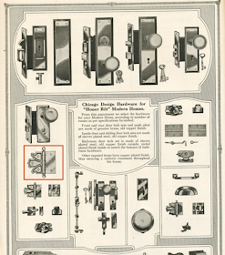 Chicago design hardware in Sears Modern Homes catalog 1920