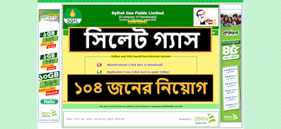  ১০৪ পদে সিলেট গ্যাস ফিল্ডস লিমিটেড এ নিয়োগ বিজ্ঞপ্তি Sylhet Gas job circular 2020 