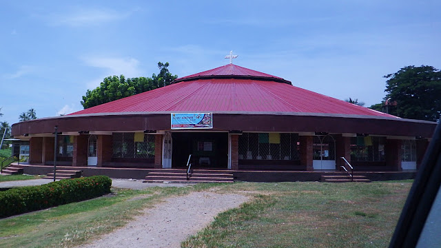 sloe-up view of the church at MacArthur Leyte