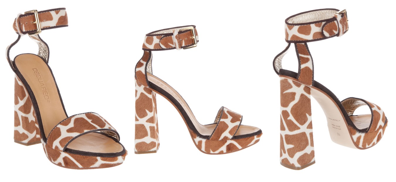 giraffe print sandal