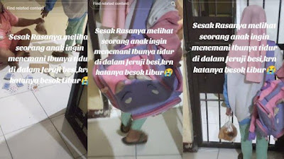 Gadis Cilik Datangi Penjara Ingin Tidur Bareng Ibunya