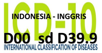 KODE DIAGNOSA ICD- X,  D00 SAMPAI D39.9, INDONESIA- INGGRIS,kode penyakit,international classification of diseasses,