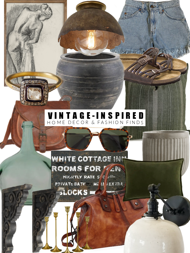 vintage inspired home decor and fashion finds