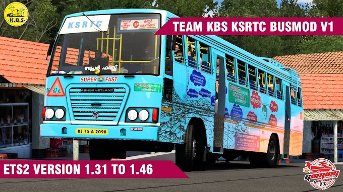 Team KBS Ksrtc Bus Mod V1 For Ets2 Version 1.31-1.46  (Paid Mod)