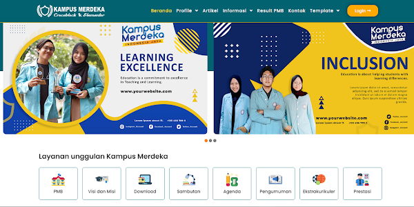  Jual Template Website Kampus atau Universitas (Perguruan Tinggi) Murah dan Pertama di Indonesia