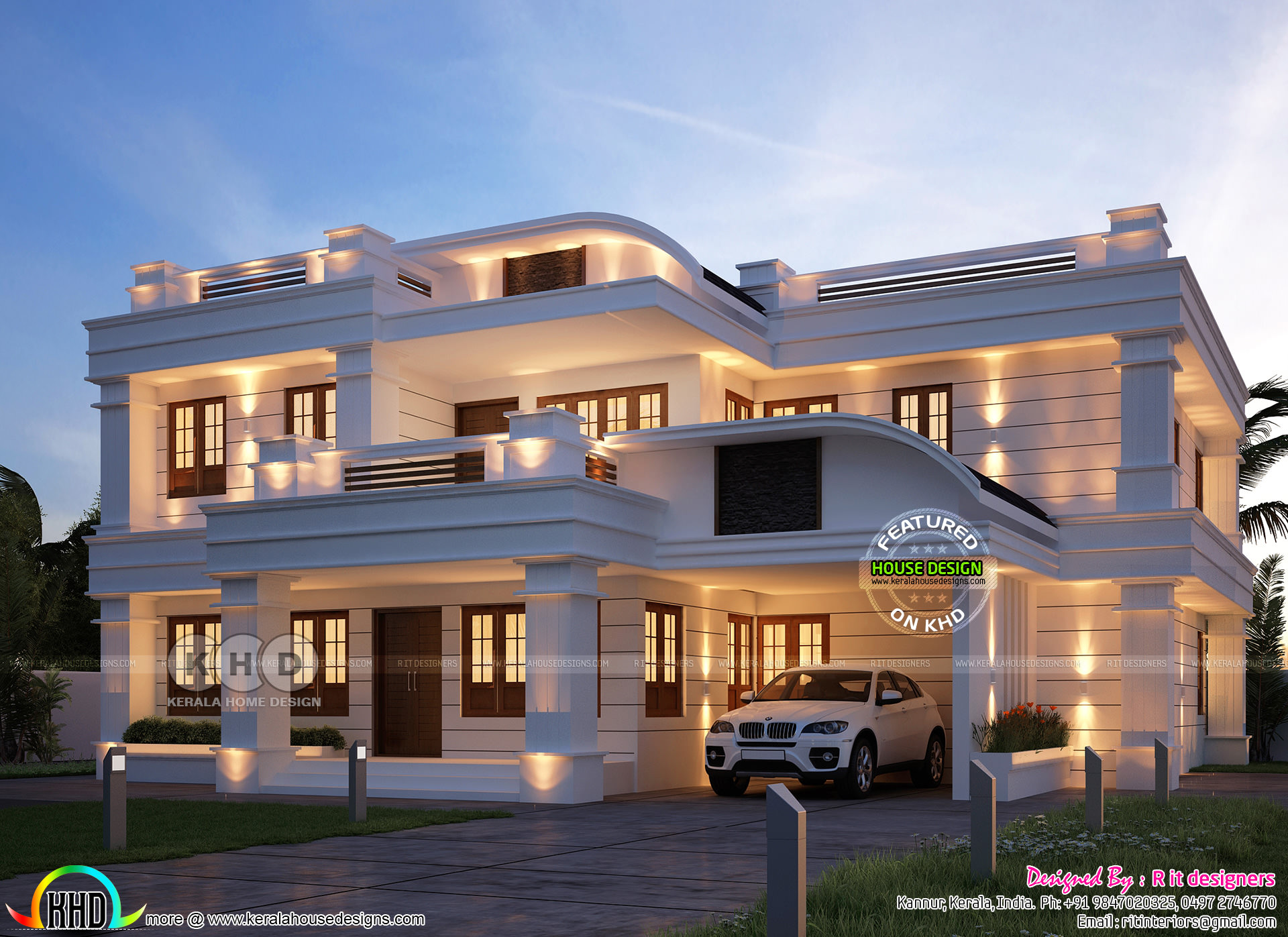  5  bedroom  grand and stylish Kerala  home  design Kerala  