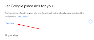 google adsense place ad